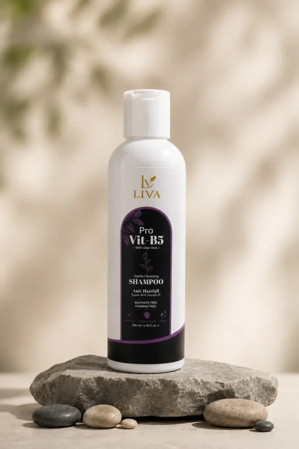 LIVA Pro Vit-B5 Shampoo with Aloe Vera | Sulphate & Paraben Free | Anti Hair Fall & Anti-Dandruff | 200ml
