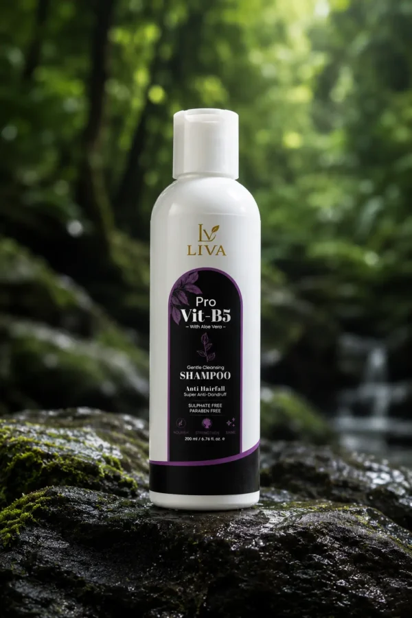 LIVA Pro Vit-B5 Shampoo with Aloe Vera | Sulphate & Paraben Free | Anti Hair Fall & Anti-Dandruff | 200ml